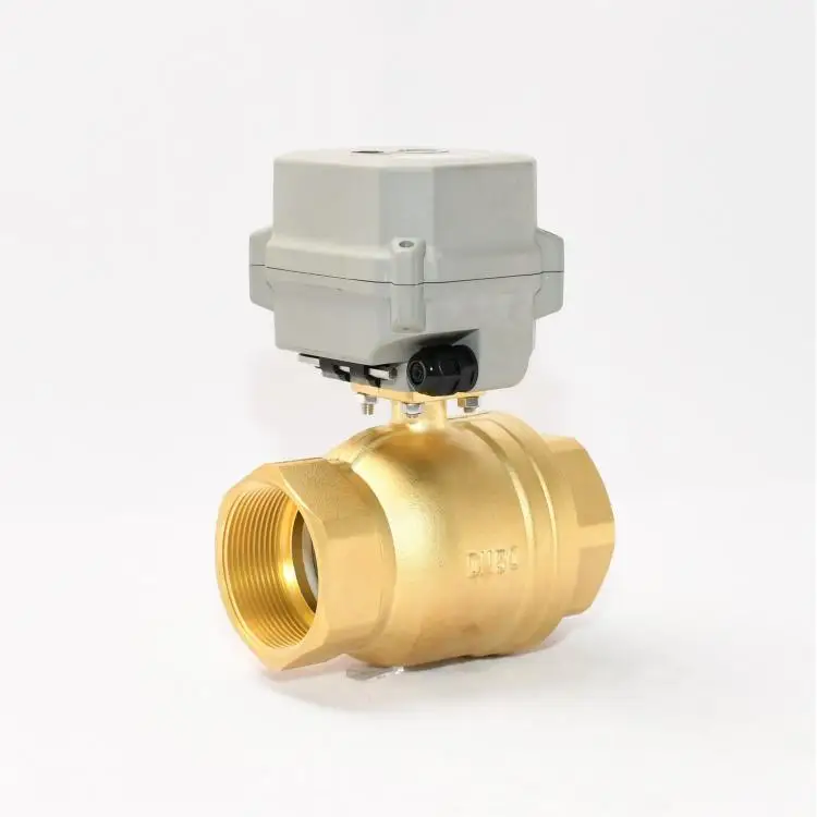 3/4 '1' 2 'DN25 двухсторонний плавающий латунный шаровой клапан ValveAC230V/DC24V Электрический