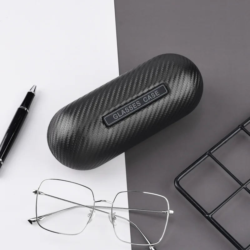 Thickened Carbon Fiber Leather Glasses Case Optical Myopia Glasses Case Sunglasses Case Sun Glasses Box customization