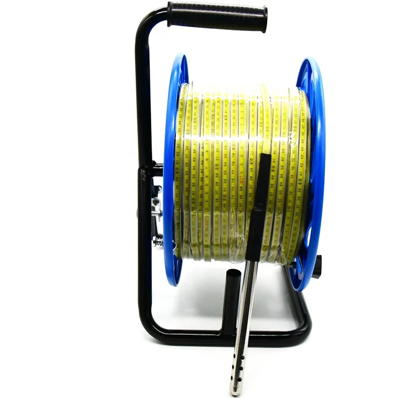 New 100m Steel Ruler Sensor For Pump Piezometer Dip Deep Well Water Level Meter