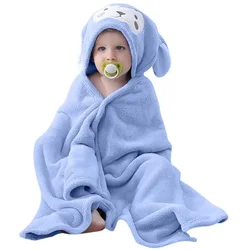 Design Your Own Baby Bath Towel Flannel Fleece Cartoon Animal Head Baby Hooded Poncho Towel