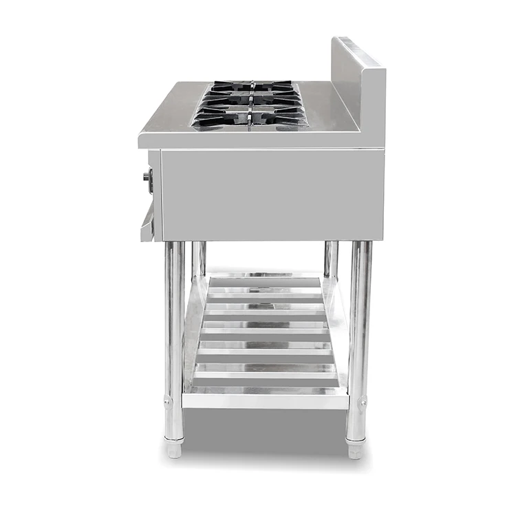 3 Burners Floor Type Stainless Steel Gas Cooker Stove Commercial for Restaurant