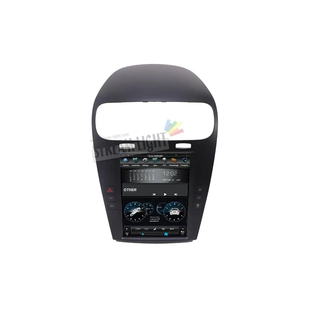 Tesla Vertical 10.4 Inch Android 9.0 Touch Screen Car Audio Player GPS Navigation Car Radio Autoradio For Dodge Journey