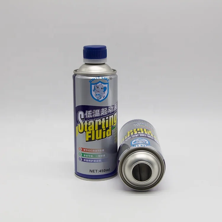 300ml Metal material plain tin can for engine oil/round aerosol metal fuel oil additive can