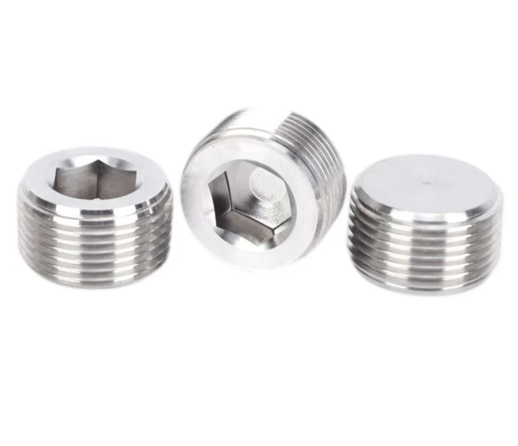 External Plug Fittings Stainless Steel Head Screw Tube Head Fittings Stainless Steel Four Corner Plug Water Pipe Plug