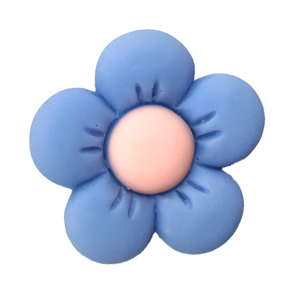 3D DIY Mini resin flower smiley shoe charms custom3d colorful flower shoe decorations charms for croc wholesale