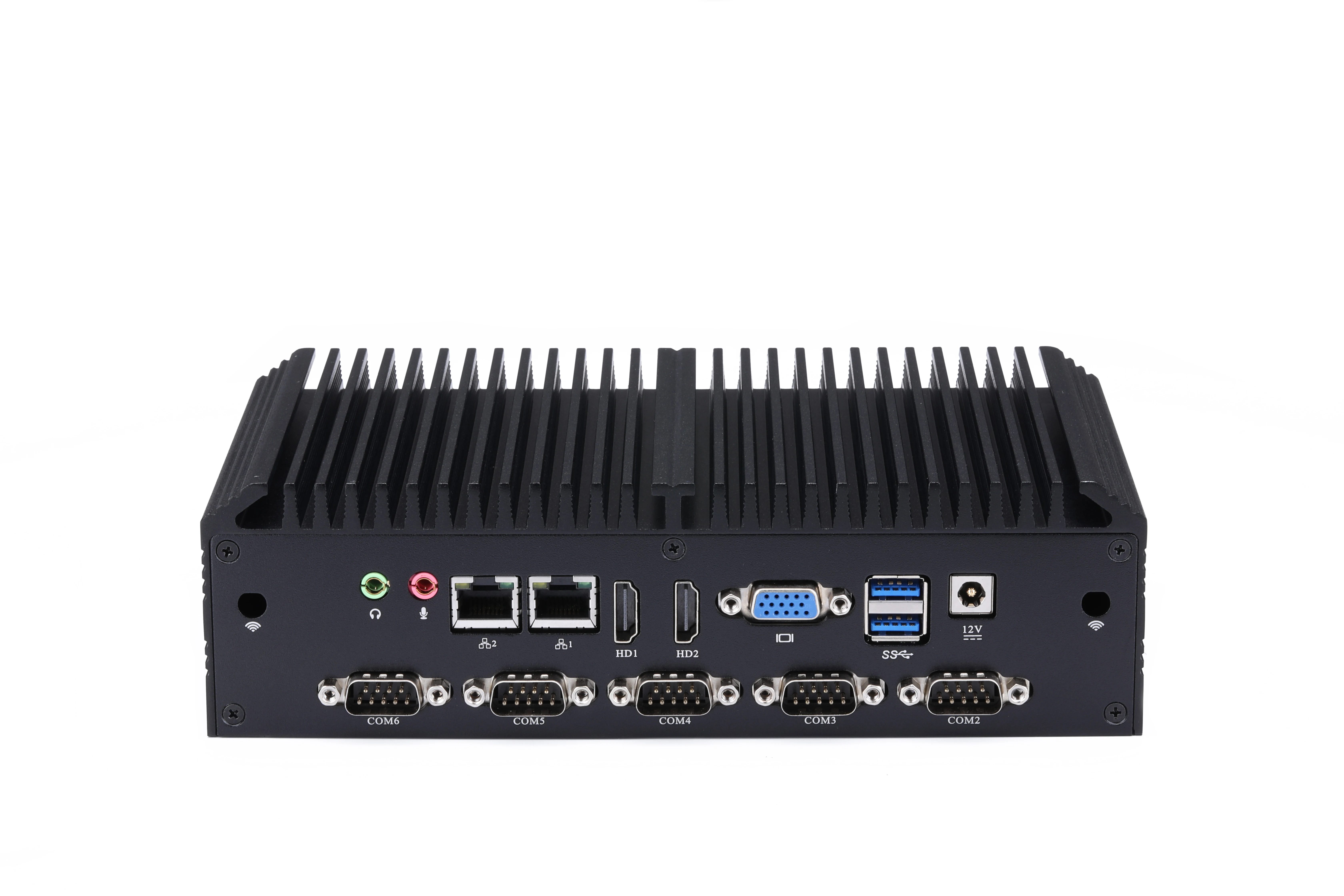  Qotom безвентиляторный промышленный мини-ПК Q510X Celeron 3855U 6 COM AES-NI для