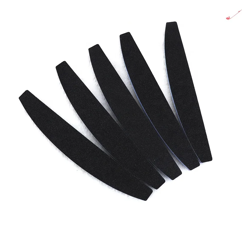 Ziri Wholesale Manicure Nail Art Tools Disposable Emery Board Private Label Custom logo Halfmoon 100/180 professional Nail File
