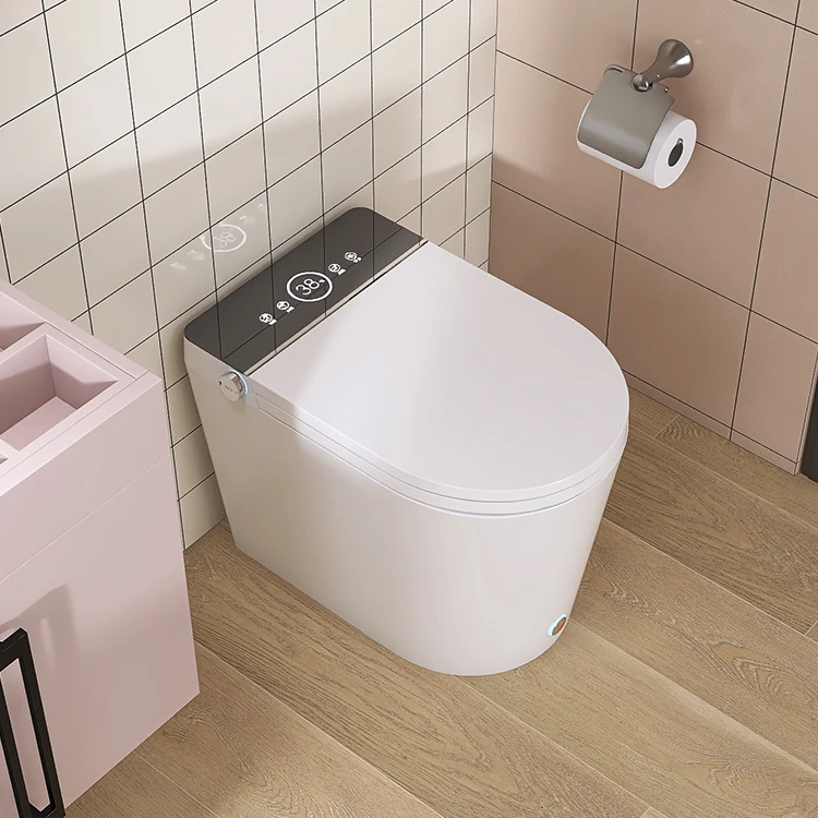Small size hotel bathroom ceramic 110v auto open toilet bowl intelligent electric bidet automatic wc small smart toilet bowl