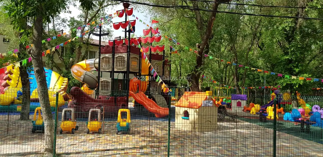 Huge outdoor pirate ship toy pirate ship playground equipment QX-18038A