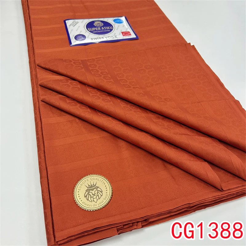 Wholesale Atiku Lace Fabric Atiku Fabric For Men Material Nigerians Swiss Voile 100% Cotton Lace Fabric