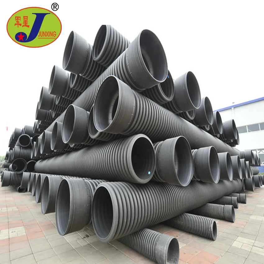 Junxing advantage product 600mm sn8 HDPE culvert pipe for sewer and drainage project