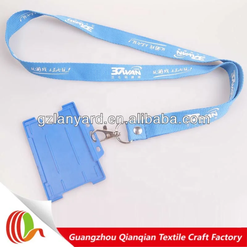 2020 custom design polyester neck name tag holders lanyard