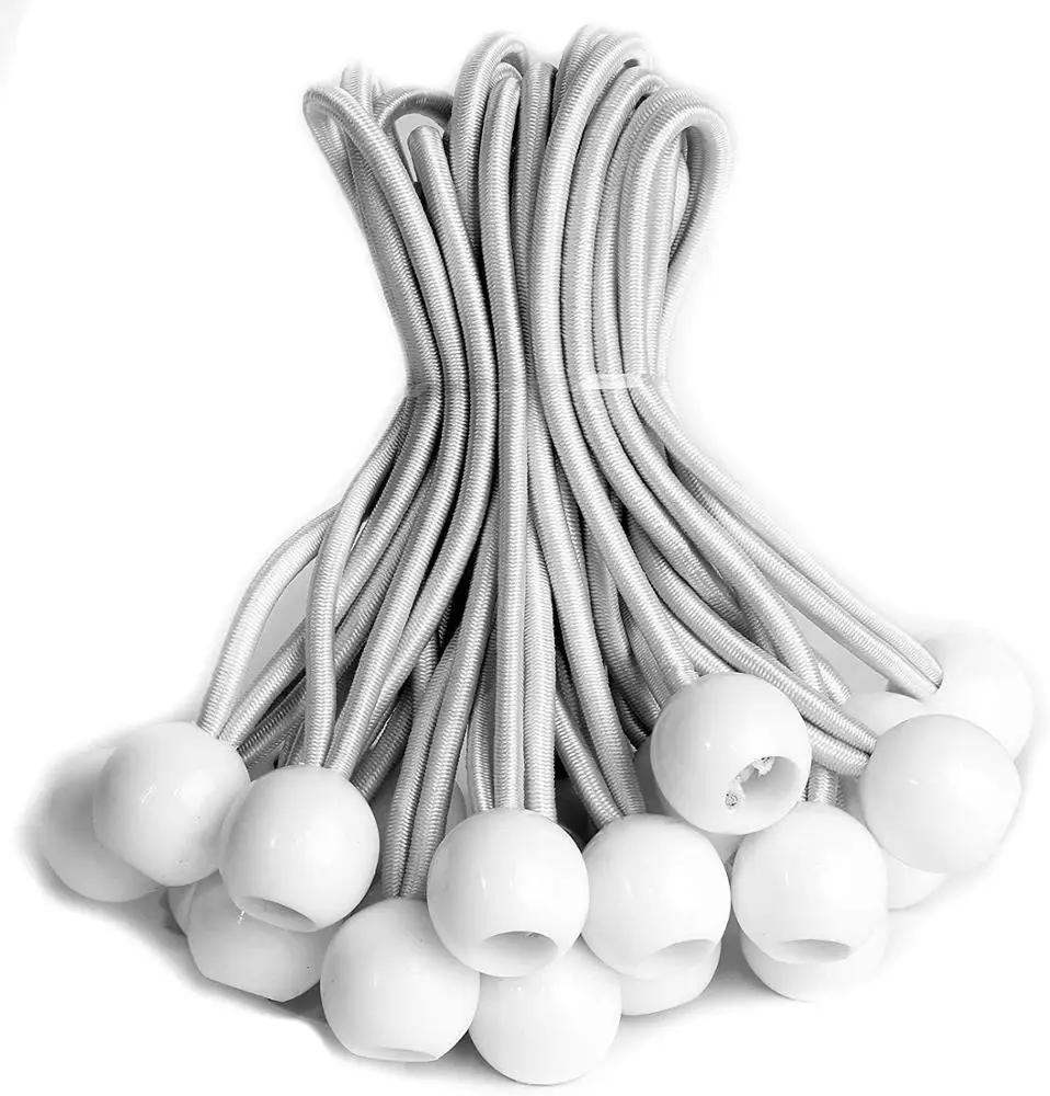 White Bungee Balls, Taomoder Black Bungee Cord Heavy Weight Tarp Bungee Cords Tie Down Straps Multifunction Elastic Rope,SJD002