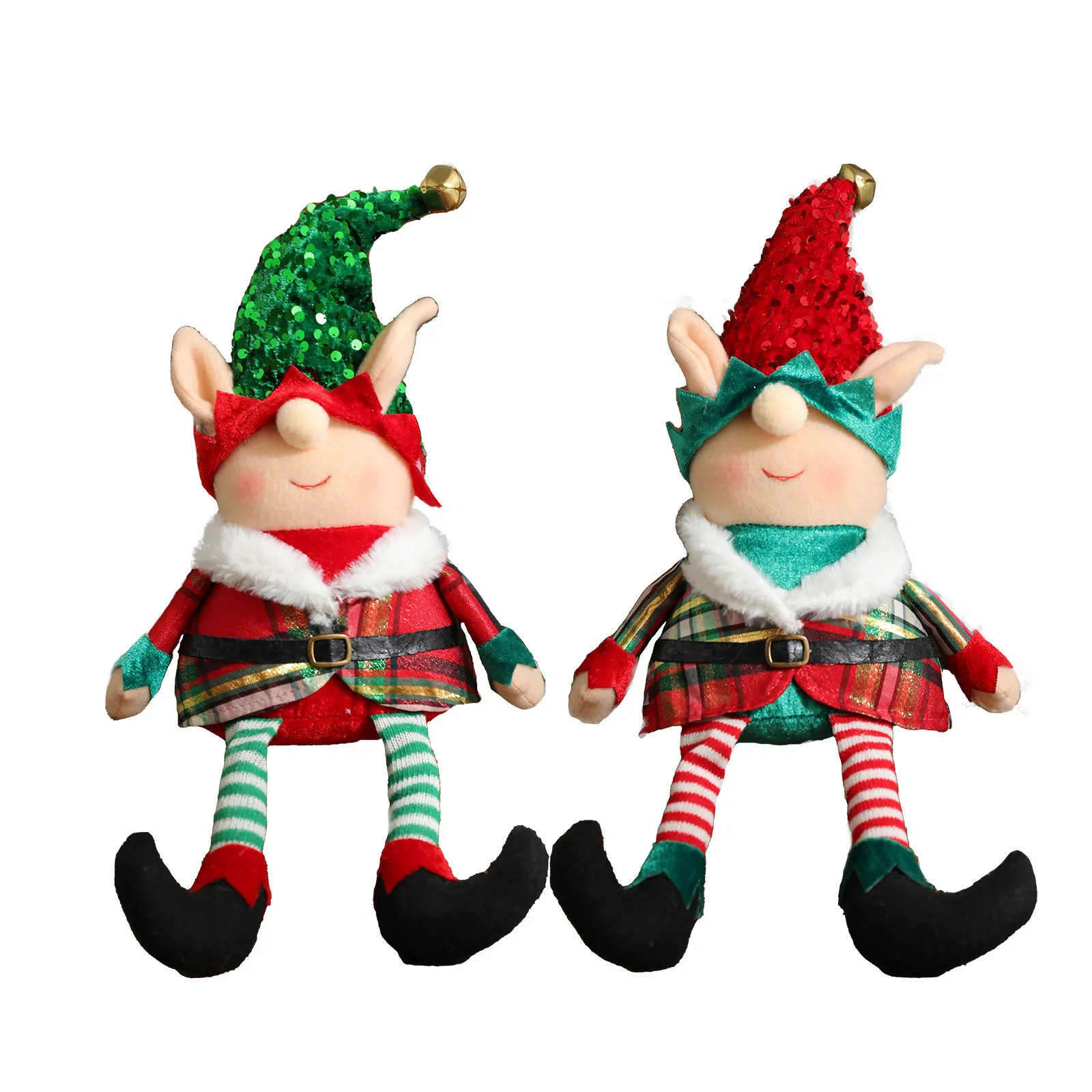 Factory OEM ODM christmas plush elf christmas hanging decoration plush toy