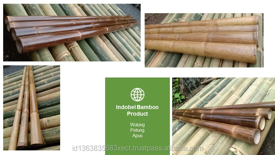 
High Quality Indonesia Bamboo Black Bamboo Treated For Construction 240cm 