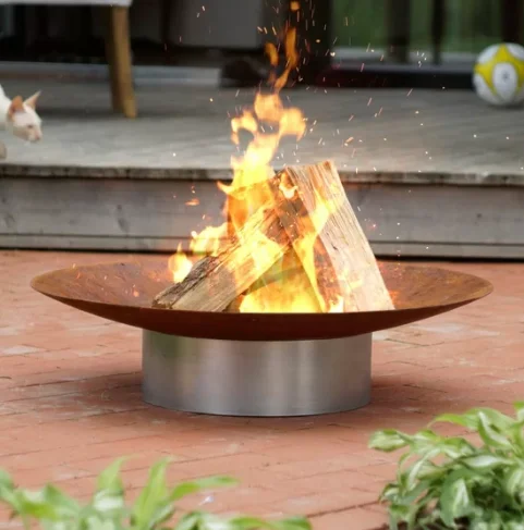 Round Outdoor Fire Bowl Steel Pit