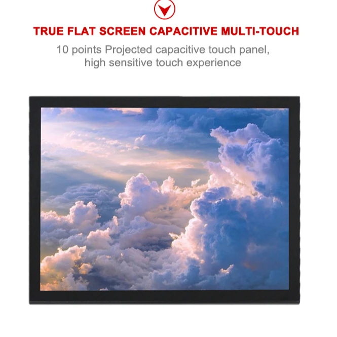 15 Inch Capacitive Touch Industrial Monitor Waterproof Industrial Lcd Touch Screen Monitor Oem Odm 430 Cd/M2 screen monitor