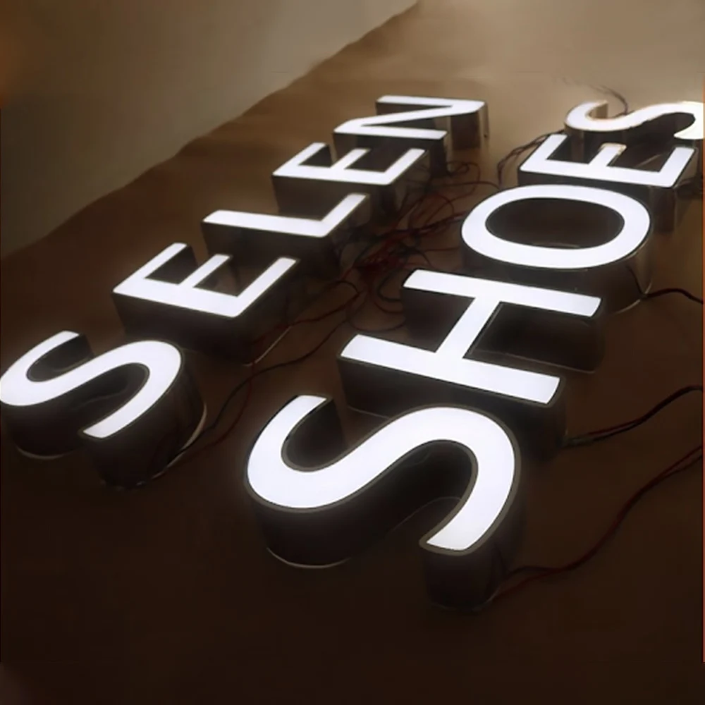 frontlit led letter sign makers channel pizza shop hotel store front lighnt business signs logo outdoor 3d custom led sign
