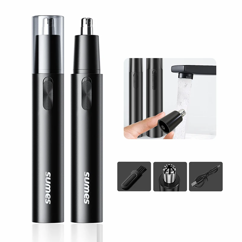 Professional Painless Electric USB Rechargeable Beard Eyebrow Ear Nose Hair Cutting Trimmer Remover For Female And Man
