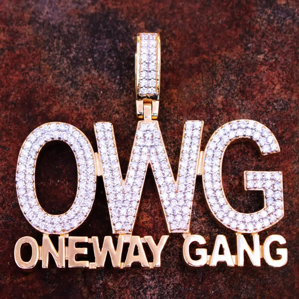 Модные ювелирные изделия на заказ 2022 в стиле хип-хоп из стерлингового серебра 925 пробы двухслойный кулон ручной работы с