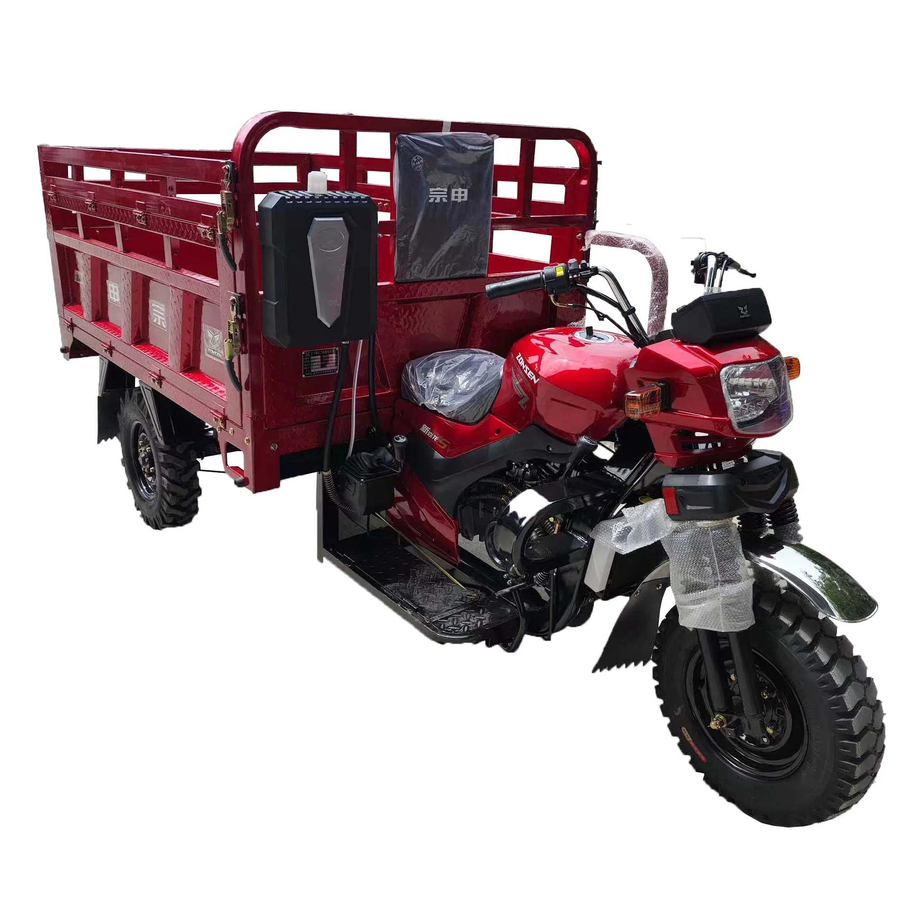 300cc Motorized Three-Wheel Motorcycle Convertible Fuel Support Custom Farm Freight Tricycles Gasoline Cargo Tricycle Gasoline