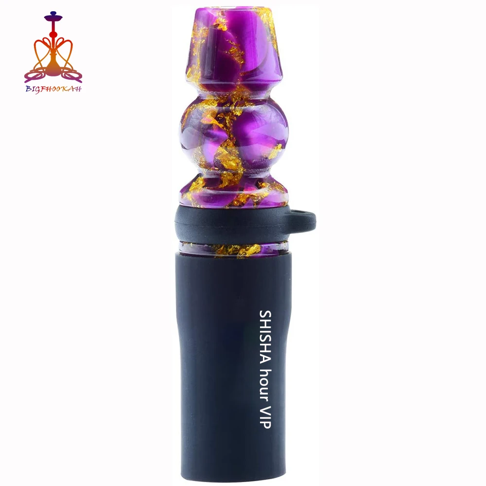 China Handmade Shisha Hookah Accessories Acrylic Hookah Mouthpiece Mouth Tips Acrylic Tip for Metal Hookah With Lanyard