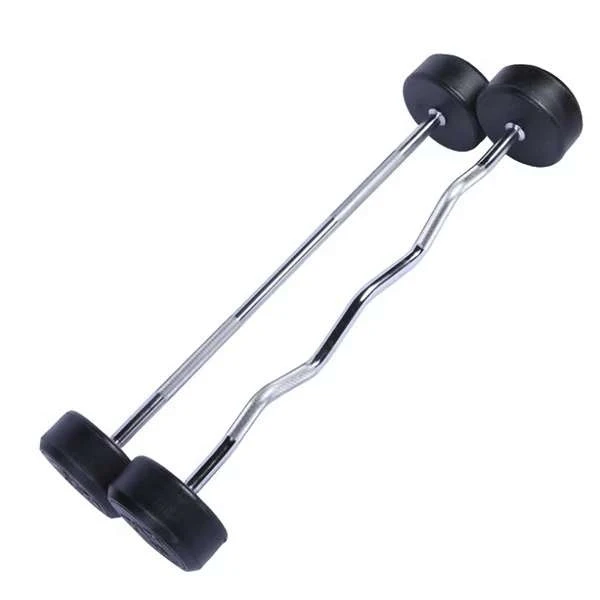 
Rubber Round Head gym fitness 10kg15kg20kg25kg30kg50kg dumbbell barbell set 