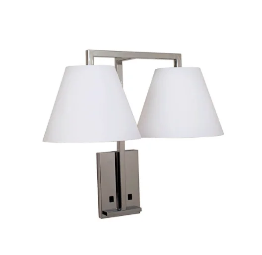 UL listed Hilton Hampton Inn Confident Hotel double Queen headboard Wall Mounted light bedside sconce wall lamp