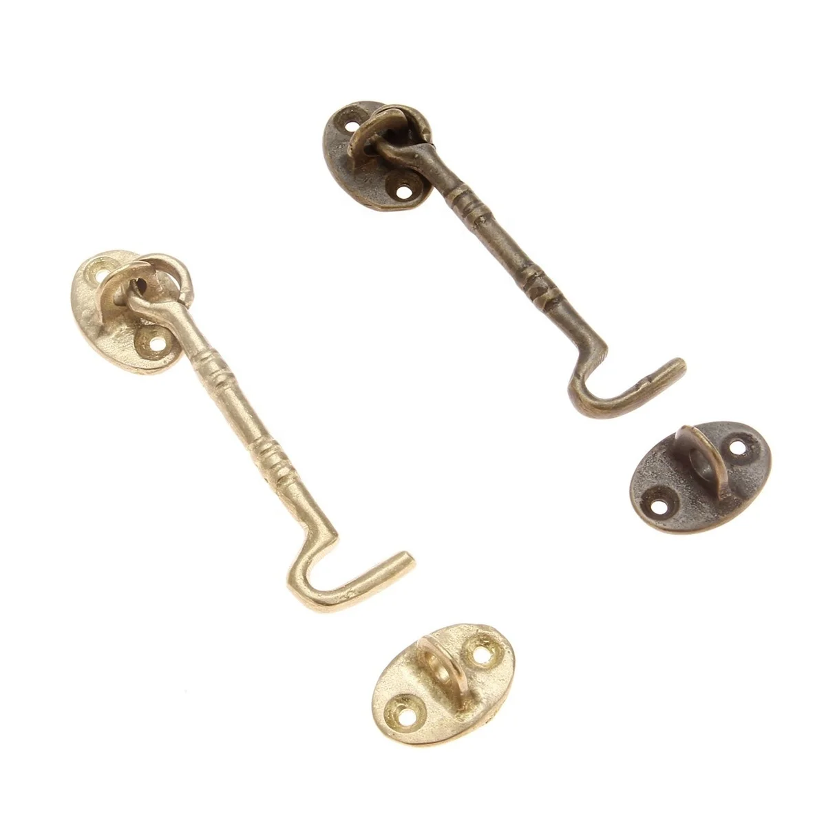 
Door Latch Hook, Heavy Duty Antique Copper Shed Doors Hook and Eye Latch for Locking Barns, Sliding and Double Doors, Gates, Gar 