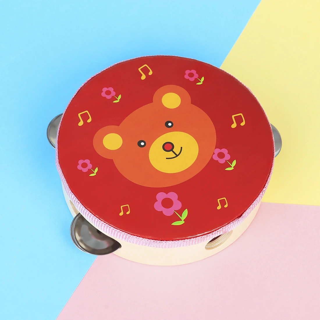 Новый Orff 6 ''Детский Печатный мини-ТАМБУРИН музыкальный инструмент игрушки сковорода перкуссионный деревянный ручной барабан