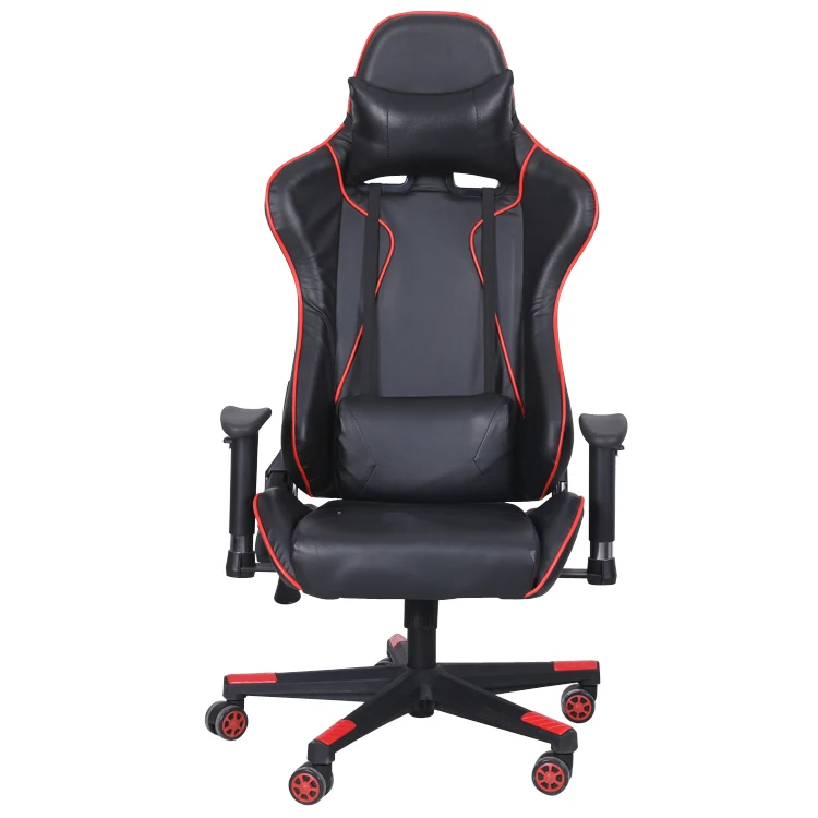 Free Sample Ergonomic Office Computer Led Speaker Bow Shape Base Breathable Recliner Racing Gaming Chair With Usb Back Massager