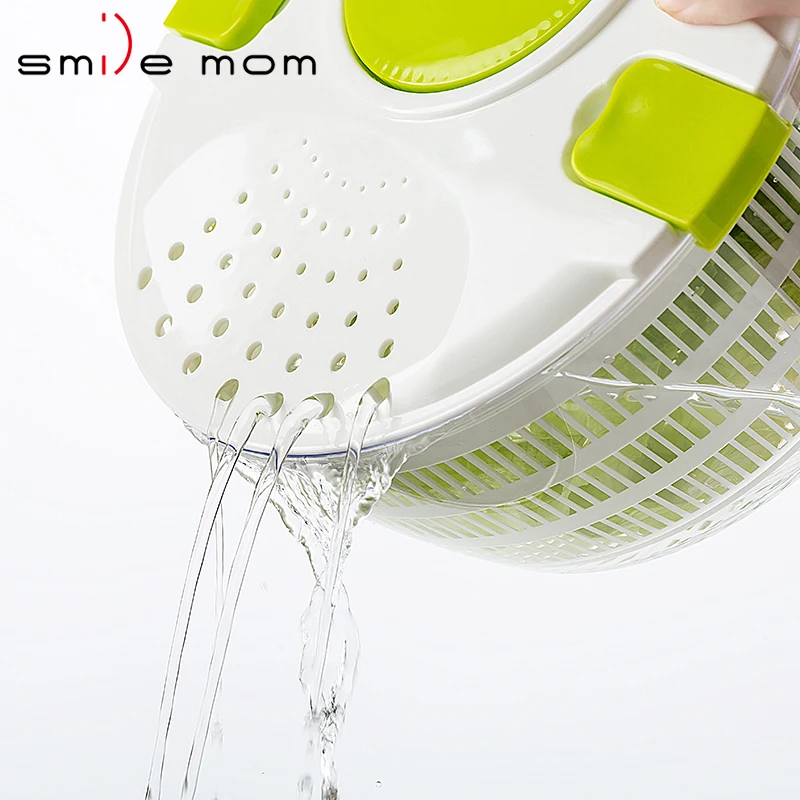 New Arrival Steel & Metal Salad Spinner Multi-Use Vegetable Washer Dryer Drainer Strainer Bowl Colander Lettuce Dryer Spinner