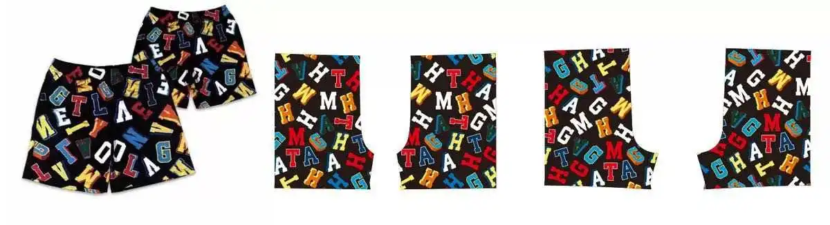 wholesale Men Letter Graphic Drawstring Waist high quality mens mesh shorts basketball shorts 5 inch with drawstring