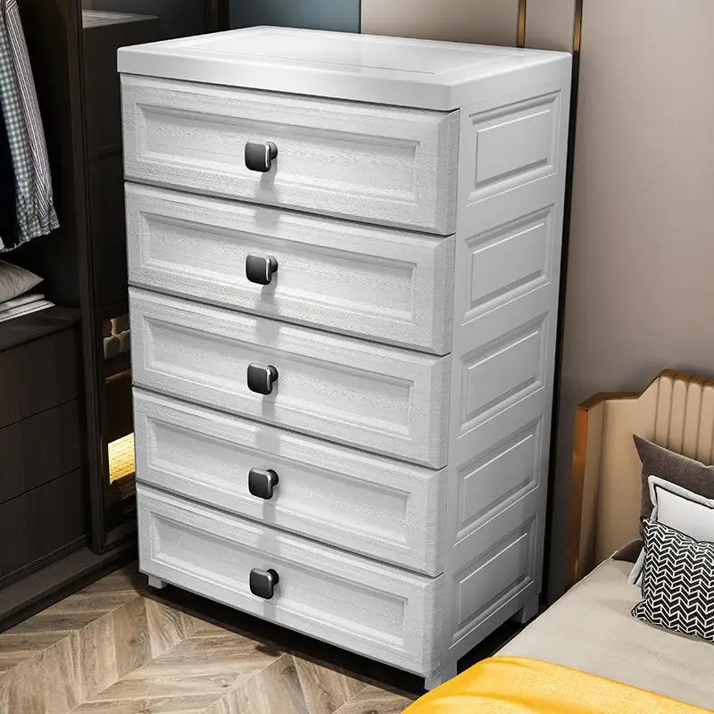 New style European Style Luxury Baby Plastic Cabinets 5 Drawers Wardrobe