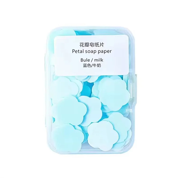 Wholesale Price 100 Pcs Mini Paper Soap Travel Supplies Disposable Hand Soap Paper Petal Paper Soap Sheets