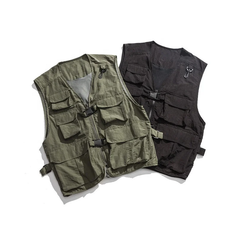 Custom Puff Vest Coat Polyester Waterproof Winter Vest Men Oem Pockets Vest Jacket High Quality Windbreaker Jacket