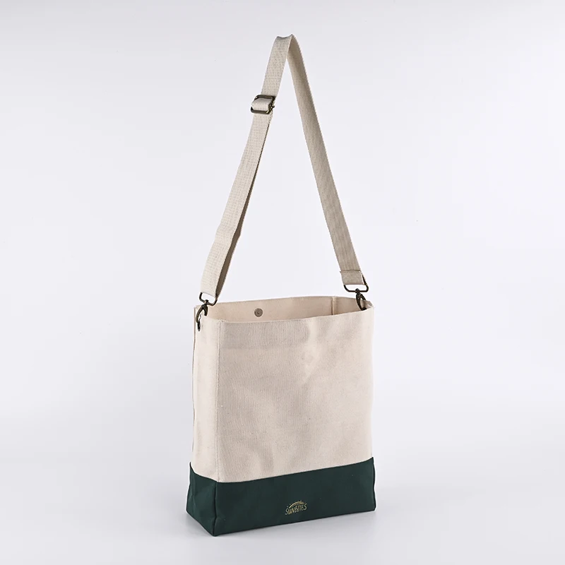 New arrival fashion personality design  wholesale with custom printed logo Leisure vintage canvas cotton messenger shoulder bag