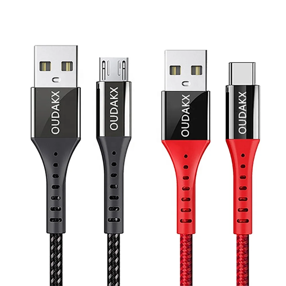 Nylon braided 1M mirco usb cable  support fast charging usb data cable For Universal Mobile Phone