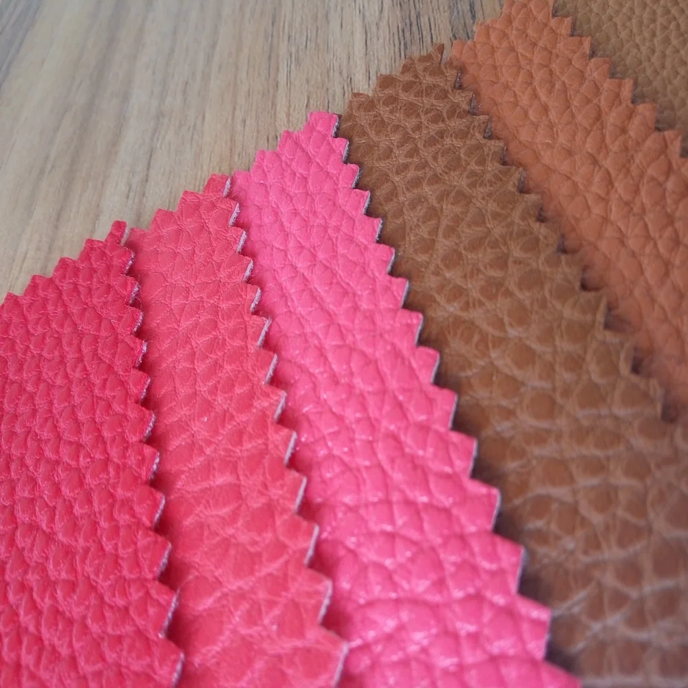 Customized colorful soft pvc artificial leather coated