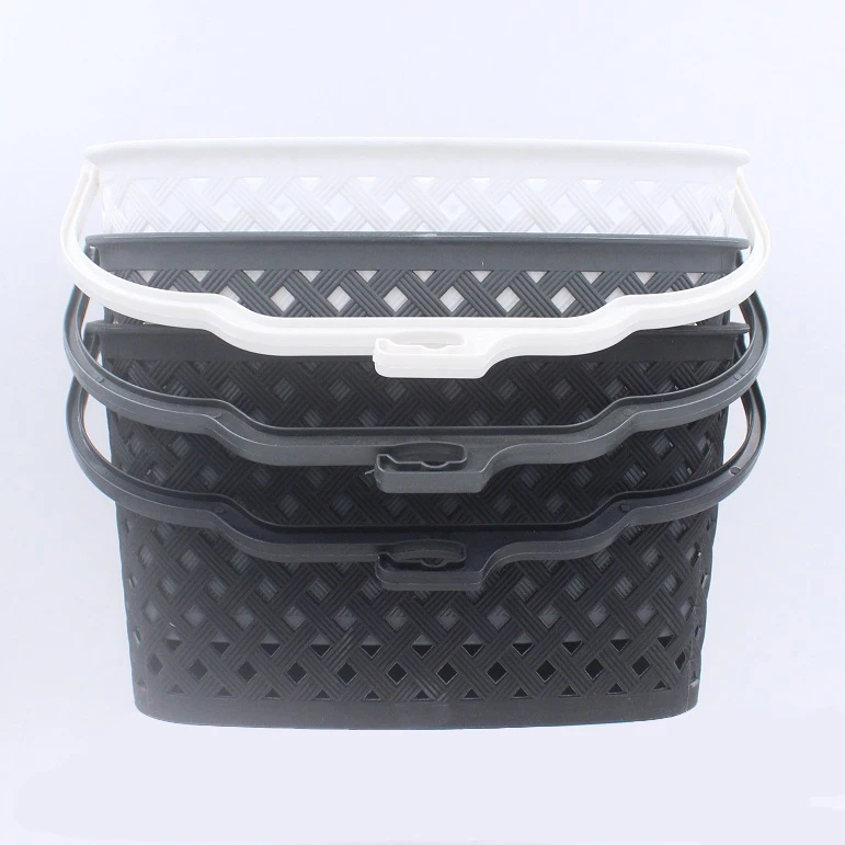 PP big capacity storage basket, plastic sundries storage box, stationery basket with handle