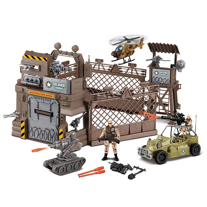 ITTL new style indoor pretend military toy soldier set plastic army toys