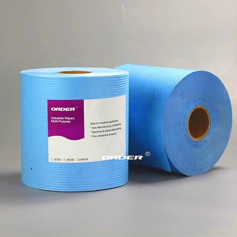 embossed jumbo roll perforated non-woven medium-duty cleaning Solvent multipurpose industrial rags