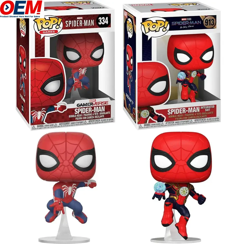 Factory Custom Spiderman kids toys   Super Hero Collection Model Toys Bobble-Head PVC Action Figure ToyChildren Gift
