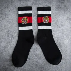NO MOQ Mens Sport Embroidery Socks With Custom Logo Socks