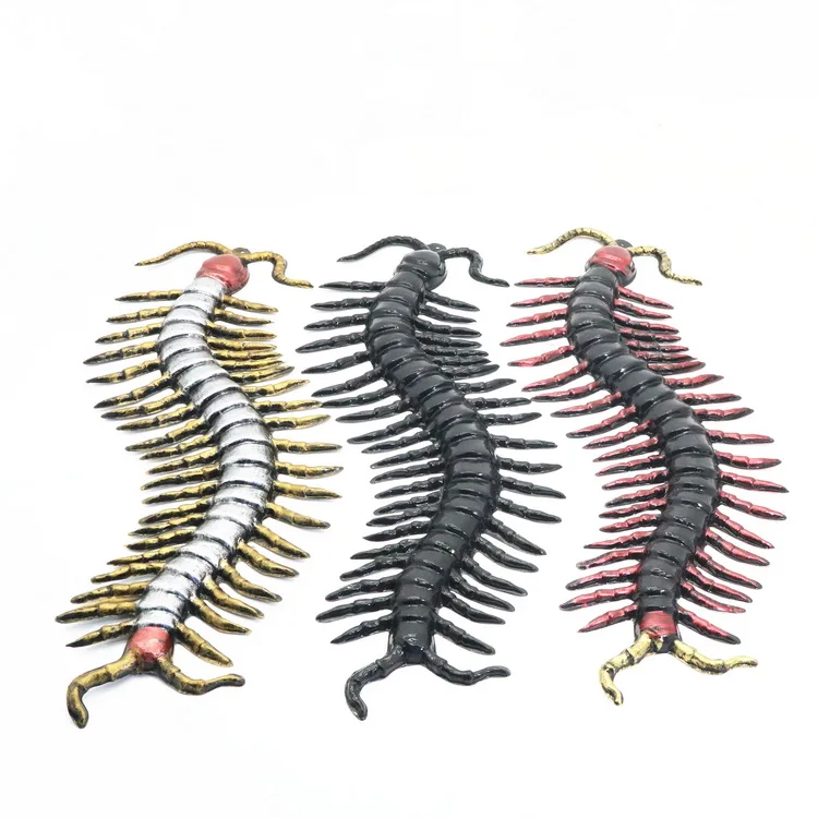 Wholesale Halloween Party Decoration Terror PVC  Centipede Plastic Chilopod Scolopendra Insect