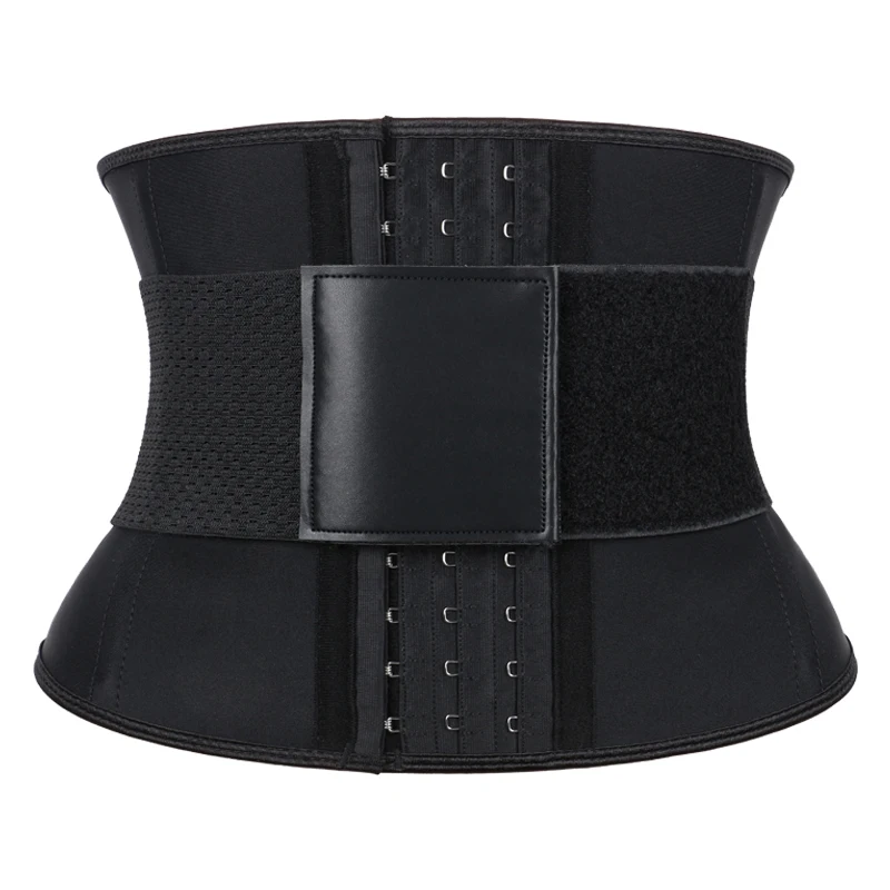 ATBUTY Customizable Elastic Belt 9 Steel Bone Three Breasted Body Shaper Leather Latex Waist Trainer Shaper Short Torso