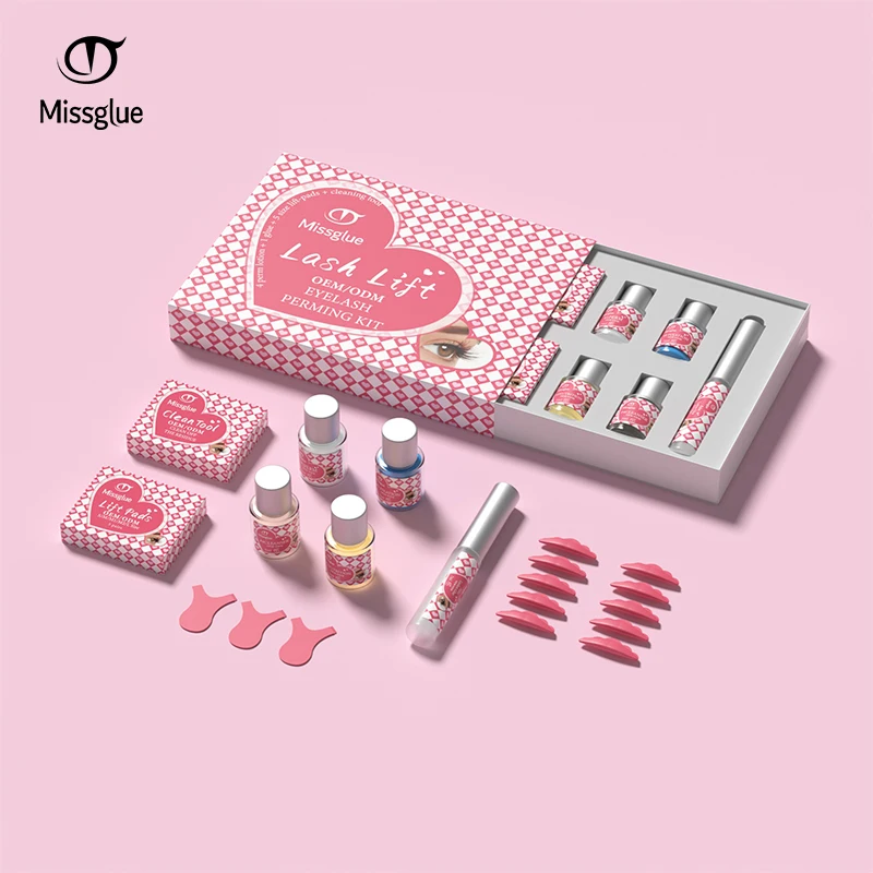 Missglue Wholesale Custom Private Label Eyelash Perm Eyelash Curling Set Korean Beauty lash lift lash lifting kit