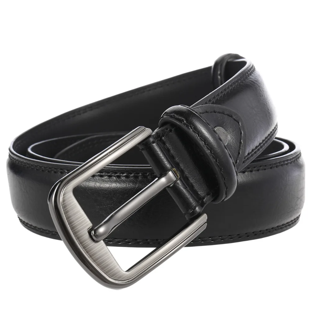 Classic Black Brown Genuine Leather Belt Mens Casual Jeans Belt For Men