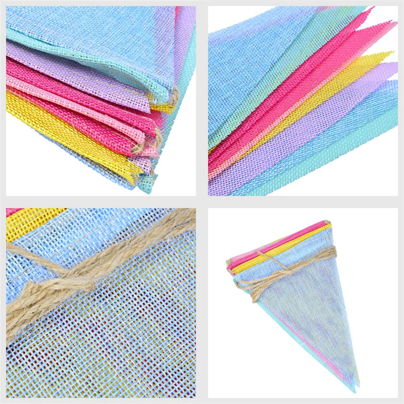 Pennant Bunting Banner Flag Colorful Triangle Flag Bunting Garland For Classroom Birthday Party Decorations