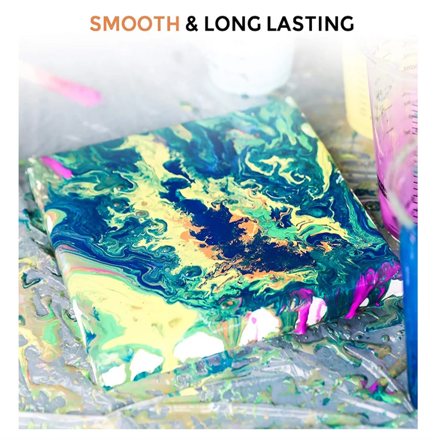 Акриловые заливки для рукоделия, 8 основных цветов 8oz набор акриловых красок, средний Starter Kit с заливки масла